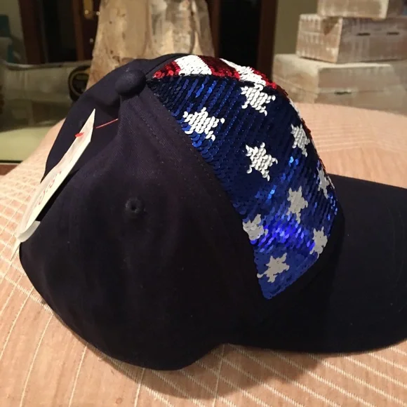COPY - Sequined American flag cap - Picture 5 of 6